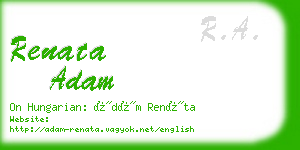 renata adam business card